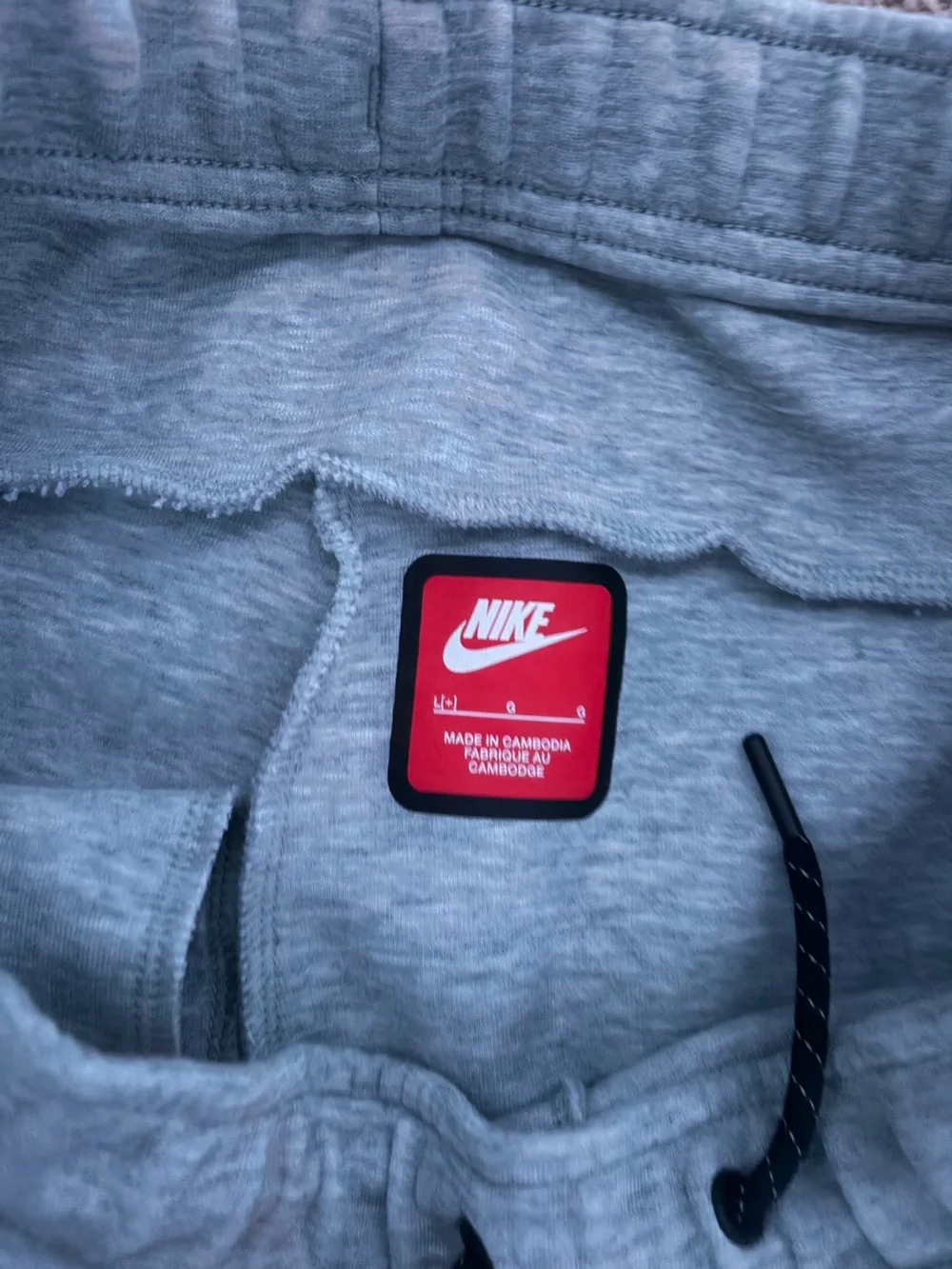 Nike Kids' Light Gray Jogger Sweatpants with Black Logo